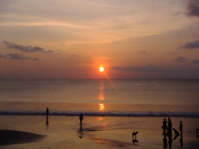 バリビーチ夕陽